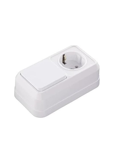 Makel Sıva Üstü Meşe Anahtar+Topraklı Priz 453A1