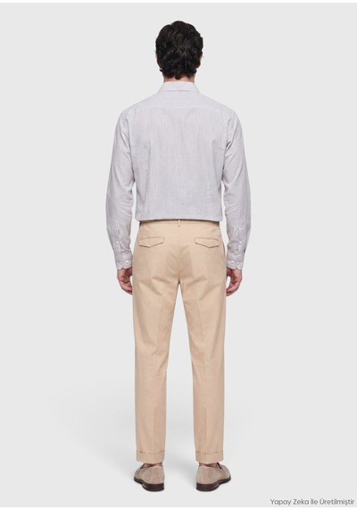 Ramsey Bej Düz Dokuma Jogging Fit Casual Pamuk Karışımlı Pantolon bej beige
