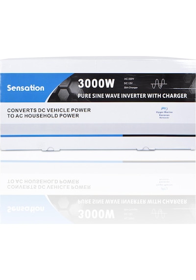 Sensation 3000w Watt 3 Kw Tam Sinüs Şarjlı 20a Ekranlı İnverter 12/220v Çeviric İnverter Dw Seri