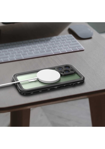 Apple Uyumlu iPhone 14 Pro 1-1 Su Geçirmez Kılıf-siyah