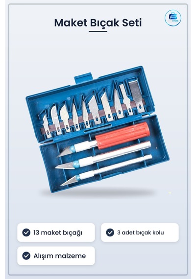 Hobi Gravür Ahşap Heykel Çömlek Oyma Maket Bıçak Seti Alaşım Kesi