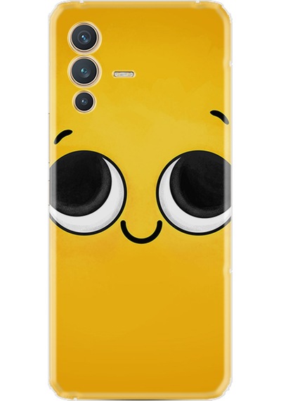 Vivo V23 Kılıf Resimli Desenli Silikon Platinium Series Yellow 1831