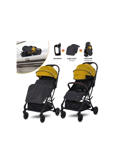 Lorelli Minori Otomatik Katlanır Kabin Boy Bebek Arabası - Lemon