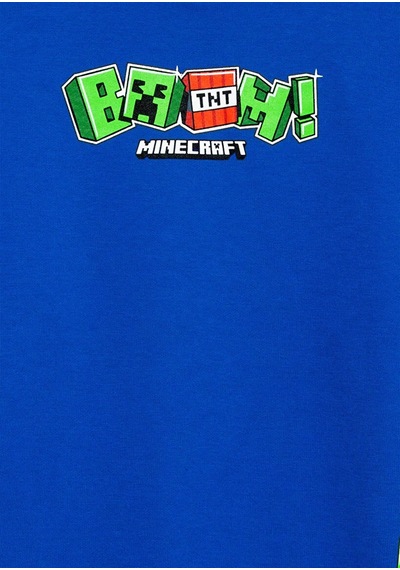 Mavi Minecraft Baskılı Mavi Erkek Çocuk Sweatshirt M6s10191-70896