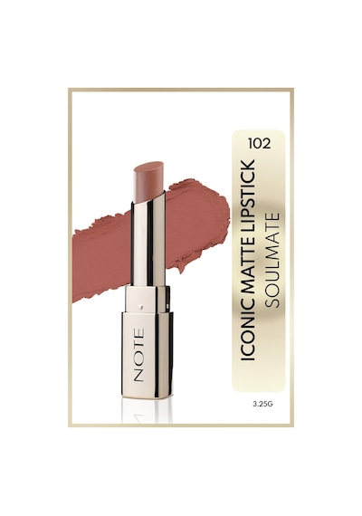 Note Cosmetics Iconic Matte Lipstick Kalıcı Mat Ruj 102 Soulmate - Nude 102