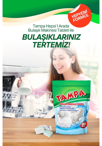 Tampa Bulaşık Makinesi Deterjanı 50 Tablet