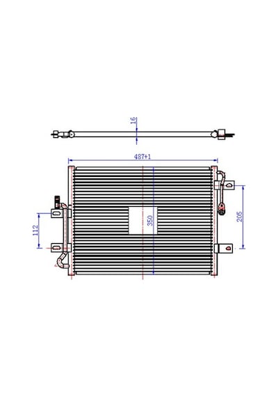 Oris Klima Kondenseri Albea 1.2-1.6 445x350x16 Orıs Cfı403016 46826683-46826682-46803403