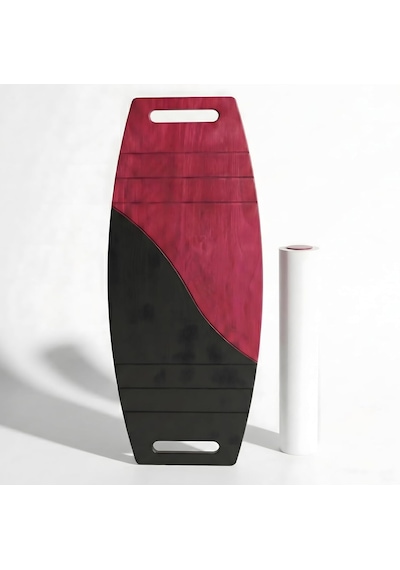Siyah/kırmızı Denge Tahtası Balance Roller Board Sörf Eğitim Tahtası Kaykay Eğitim Tahtası 73 X 31 Cm Rb06 Çok Renkli