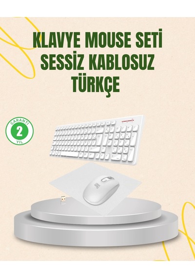 Kablosuz Klavye Ve Mouse Seti - Ergonomik Tasarım, Sessiz Kullanım, Geniş Uyumluluk