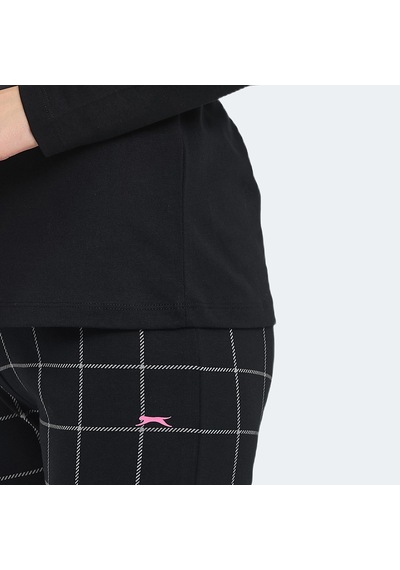 Slazenger PAOLINA IN Kadın Pamuklu Siyah / Fuşya Pijama
