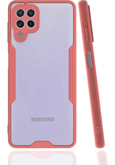 Galaxy M32 Kılıf Kamera Korumalı Arkası Şeffaf Silikon