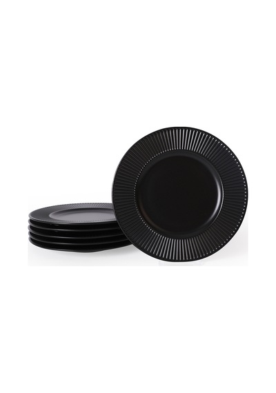 Keramika Mat Siyah Myra Pasta Tabağı 22 Cm 6 Adet 956 Siyah