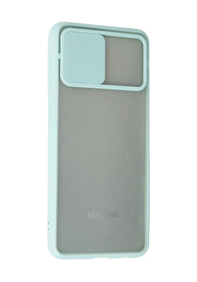 Samsung Galaxy A02 Kılıf Palm Buzlu Kamera Sürgülü Silikon - Turkuaz