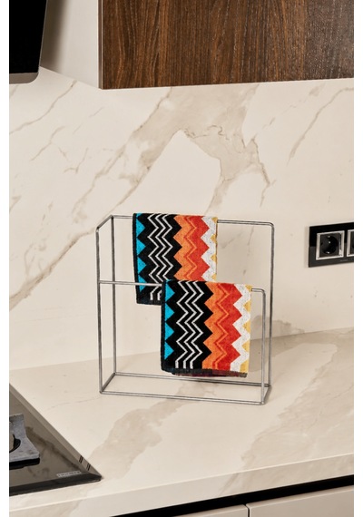 Parlak Silver Renk Çok Amaçlı Tezgah Üstü Mutfak & Banyo Havluluğu Modern Havlu Askılığı Gümüş