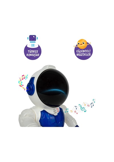 Astro Robotto Türkçe Konuşan Yürüyen Müzikli Eğitici Robot Oyuncak +3 Yaş