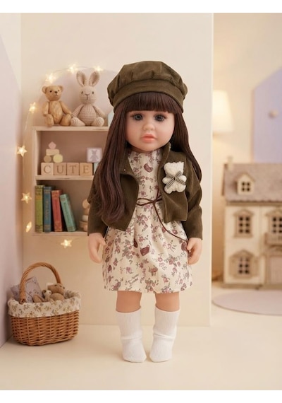 Emzikli Sevimli %100 Et Bebek - 50 Cm Konuşan Gerçekçi Oyun Arkadaşı İnteraktif Eğitici Oyuncak 76720551