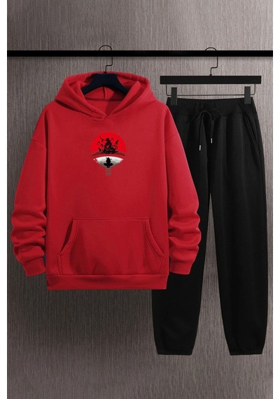 Uyguntarz Unisex Itachi Uchiha Eşofman Takımı Kırmızı