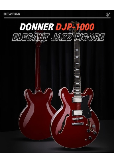 Donner Djp-1000 Semi-hollow Elektro Gitar Kırmızı
