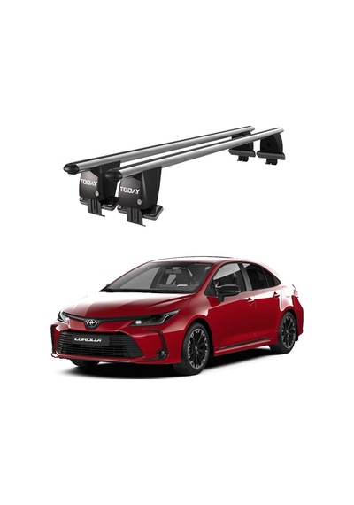Royal Toyota Corolla 2018 Ve Sonrası Uyumlu Gri Kilitli Ara Atkı Port Bagaj Tavan Barı
