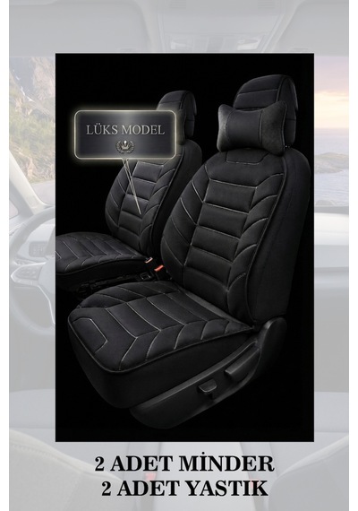 Jeep Grand Cherokee 2011 Uyumlu Premium Lüks Siyah Renk 2 Adet Minder Ve Yastık