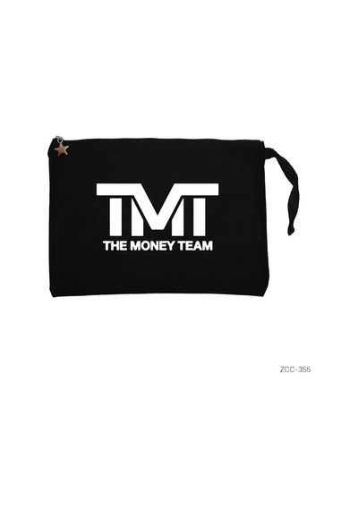 Zepplin Giyim Tmt The Money Team Logo Siyah Clutch Astarlı Cüzdan / El Çantası