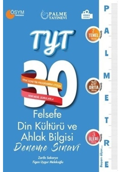 Palme Tyt Felsefe Din Kültürü ve Ahlak Bilgisi 30 Deneme Sınavı