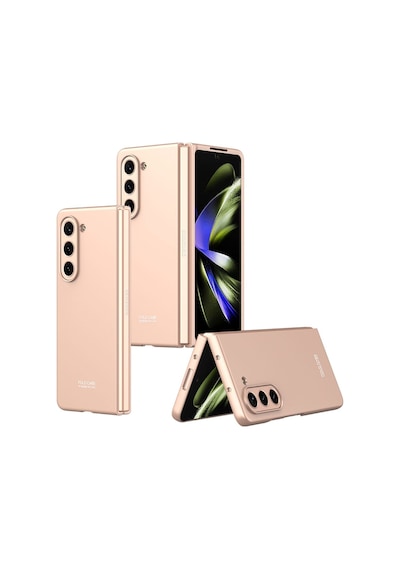 Samsung Uyumlu Galaxy Z Fold 5 Kılıf Zore Sert Kıpta Kapak Rose Gold
