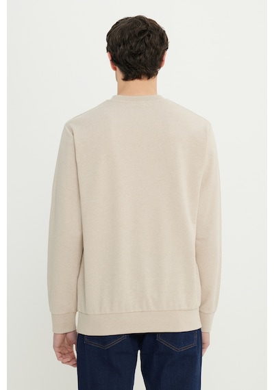 AC&Co / Altınyıldız Classics Erkek Standart Fit Normal Kesim 2 İplik Recycle Pamuklu Bisiklet Yaka Sweatshirt - Bej