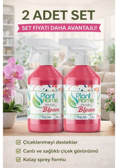 Bloom Çiçeklenme Destekleyici Sprey 500 Ml 2 Li Set - Orkide Ve Çiçekli Bitkiler İçin