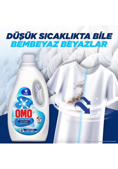 Active Fresh Cold Power Beyazlar İçin Sıvı Deterjan 1500 Ml