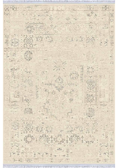 Kemik Modern Dokuma Pamuk Tabanlı Kaymaz Kilim Klm100n11