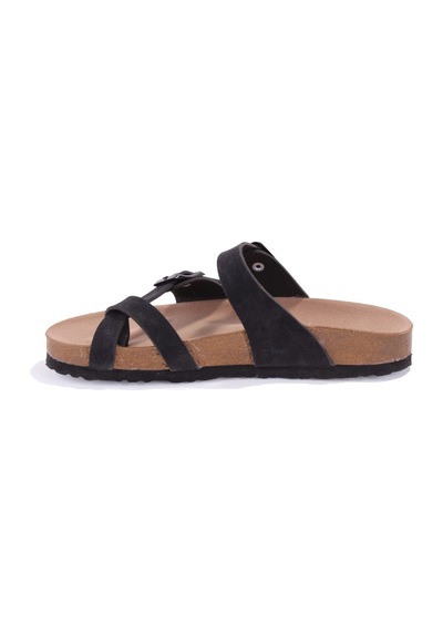 Fly Soft S042031 Siyah Günlük Ortopedik Permak Arası Kadın Spor Terlik Siyah