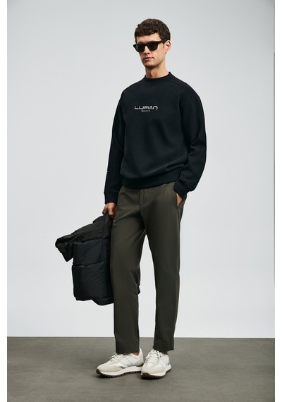 Lufian 112030182 Dark Erkek Sweatshirt Siyah