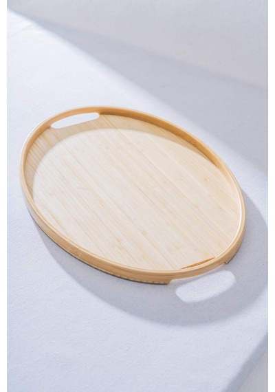 Acar Bambu Sunum Tepsi - 45 Cm Kahverengi