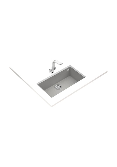 Teka Square 72.40 Tg Tek Hazneli Tezgah Altı Tegranite Eviye - Stone Grey - 115230016