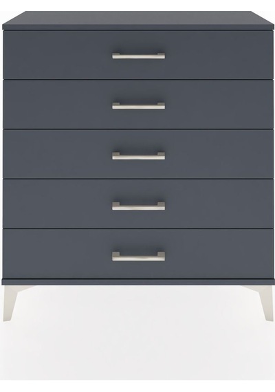 Arges Şifonyer 5 Çekmeceli 88x30x96 Antrasit-antrasit Antrasit