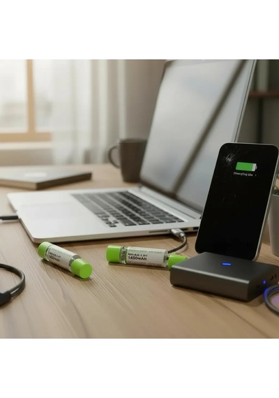 Usb İle Şarj Olabilen 2 Li 1450 Mah Lityum Kalın Şarjlı Kalem Pil