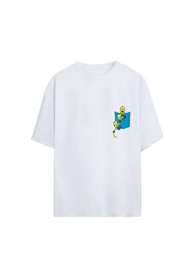 Noıssey Minyonlar - Cep Tasarımlı Unisex Oversize T-shirt Çok Renkli