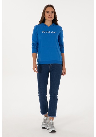 U.S. Polo Assn. Kadın Koyu Mavi Kapüşonlu Sweatshırt 50313559-VR032