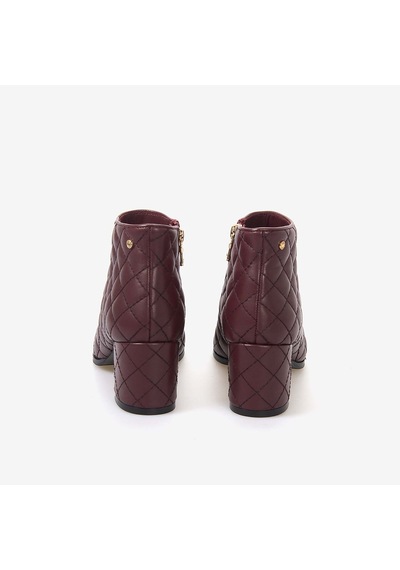 Mocassini Hakiki Deri Kadın Kapitone Bot 9209-22 Bordo