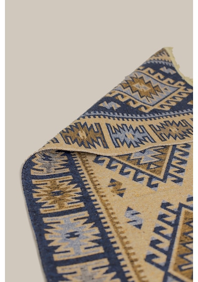 "çift Taraflı Kullanılabilir, Makinede Yıkanabilir, Modern Desenli Kilim 11 Farklı Ebat" Mavi Mavi