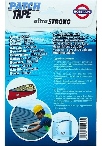 Boss Tape Güçlü Yama Onarım Bandı 3m Çamur Bant Flex Tape Su Geçi