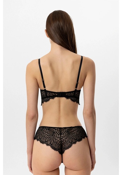 Pierre Cardin 4885 Milan Push Up Kaplı Dantelli Sütyen Takım Siyah