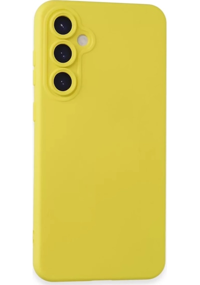 Newface Samsung Galaxy S24 Kılıf Nano İçi Kadife Silikon - Sarı