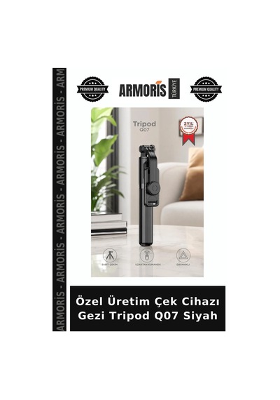Özel Üretim Çek Cihazı Gezi Tripod Q07 Siyah