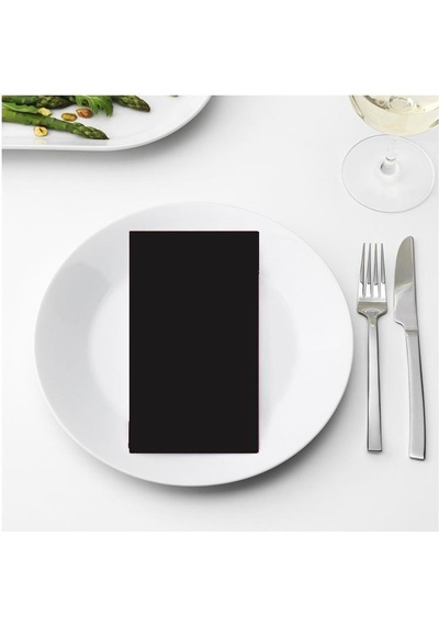 Omnisoft 40x40 Cm 1/8 Defter Katlama Servis Peçetesi 50 Adet Siyah