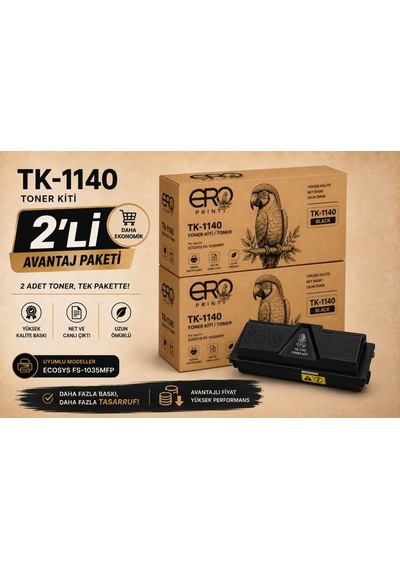 Kyocera Fs-1135 Mfp Uyumlu, Toner - 2'li  Paket