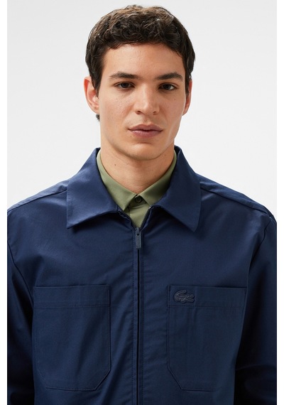 Lacoste Men's Regular Fit Full Zip Shirt Tam Fermuar Organik Pamuk Erkek Gömlek Lacivert Lacoste Men's Regular Fit Full Zip Shirt Tam Fermuar Organik Pamuk Erkek Gömlek Lacivert