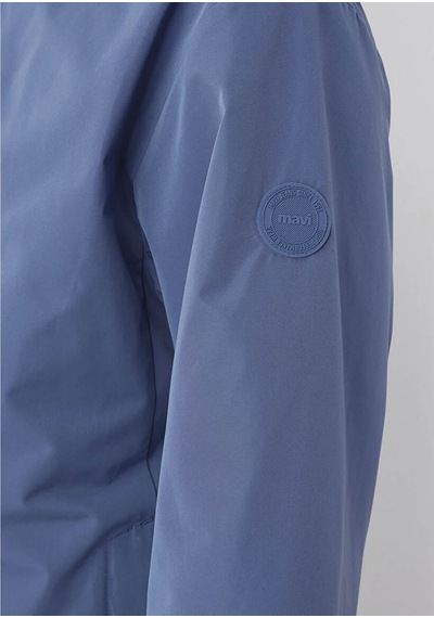 Mavi Kapüşonlu Oversize Mavi Erkek Mont 0110641-86702