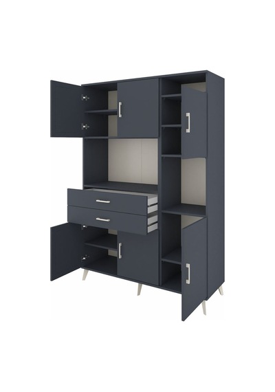 Hyperion Dolap 9 Raflı 2 Çekmeceli 6 Kapaklı 132x44x195 Antrasit-antrasit/antrasit Antrasıt/antrasıt Hyperion Dolap 9 Raflı 2 Çekmeceli 6 Kapaklı 132x44x195 Antrasit-antrasit/antrasit Antrasıt/antrasıt